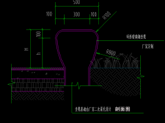 <strong>玻璃钢座凳剖面图</strong>
